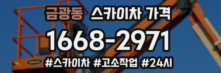 금광동 스카이차 가격