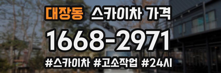 대장동 스카이차 가격