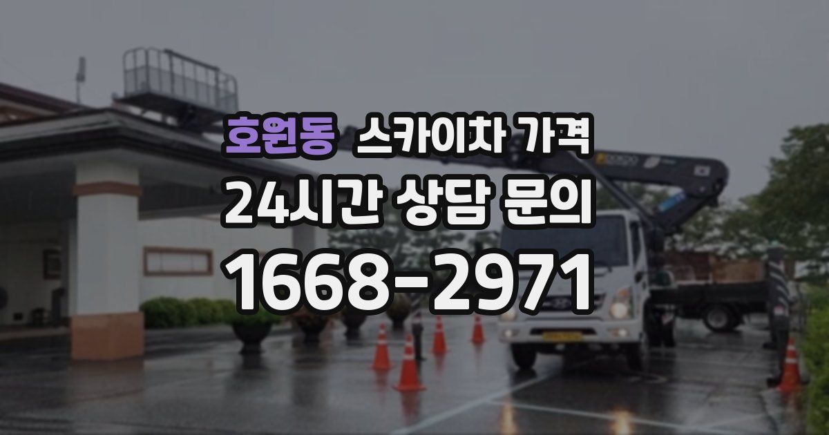 호원동 스카이차 가격