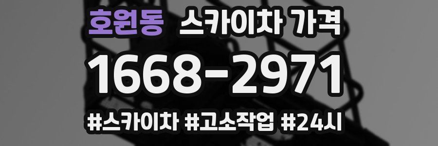 호원동 스카이차 가격