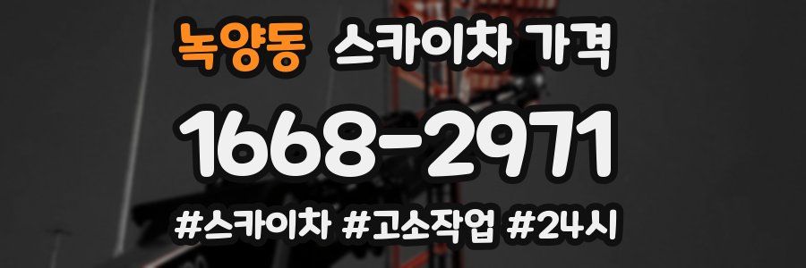 녹양동 스카이차 가격