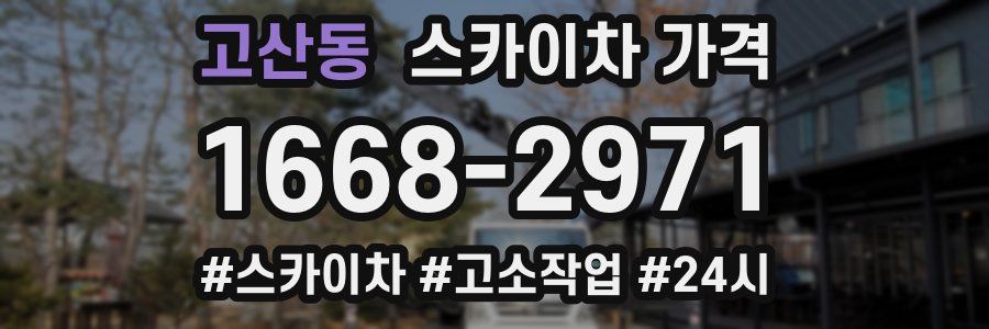 고산동 스카이차 가격