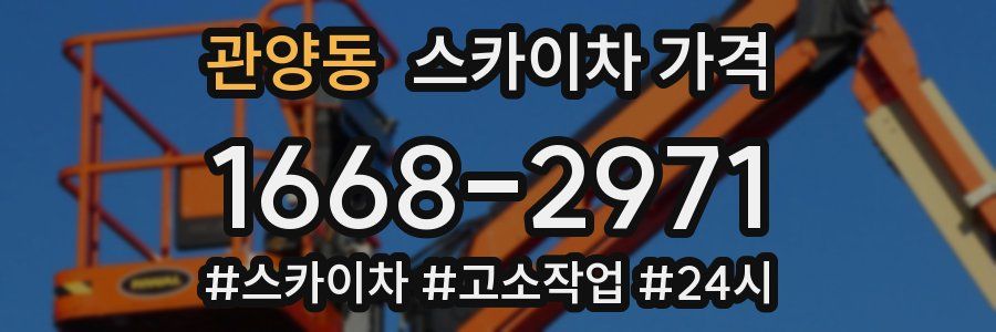 관양동 스카이차 가격