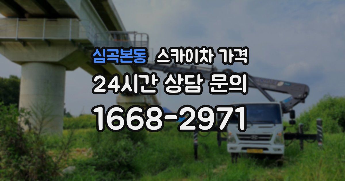 심곡본동 스카이차 가격