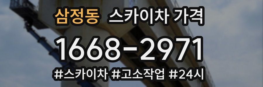 삼정동 스카이차 가격