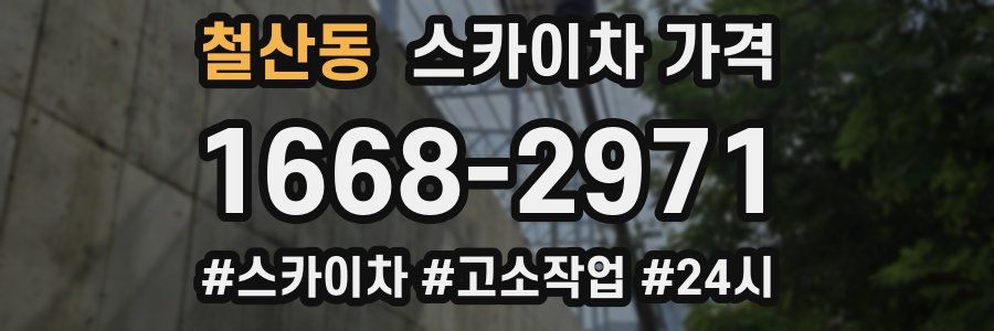 철산동 스카이차 가격