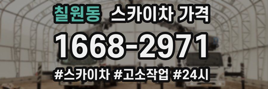 칠원동 스카이차 가격