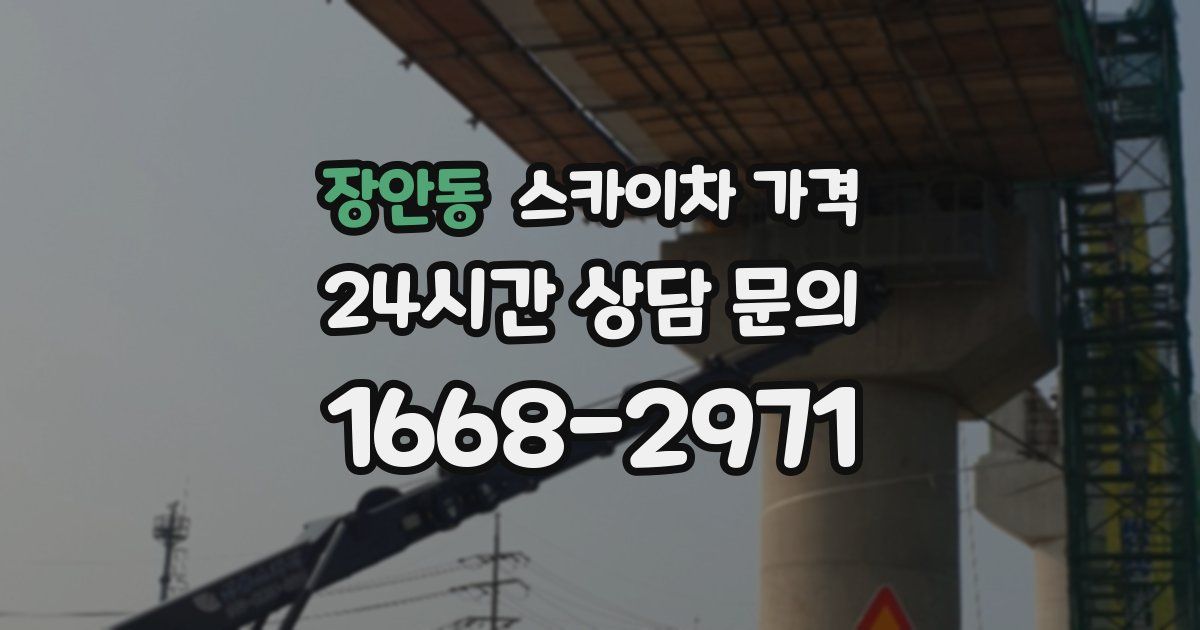 장안동 스카이차 가격