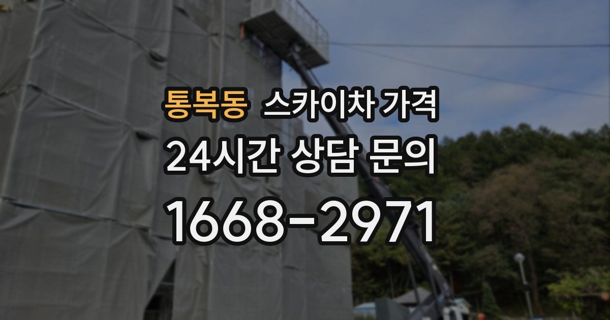 통복동 스카이차 가격