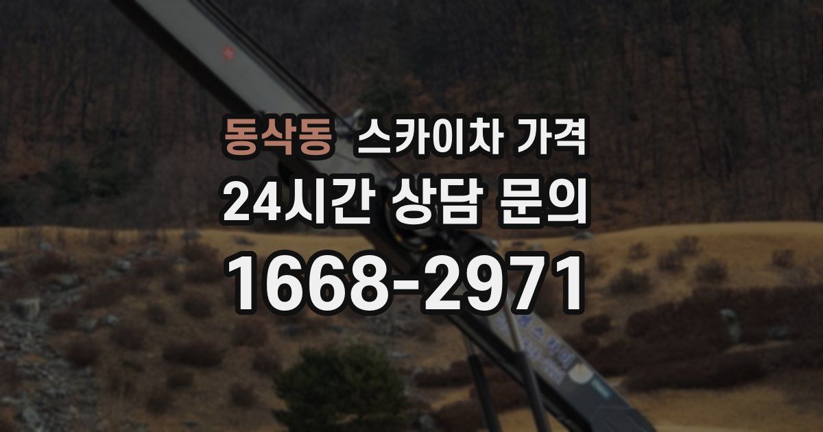 동삭동 스카이차 가격