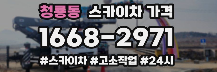 청룡동 스카이차 가격