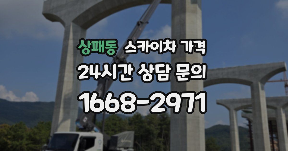 상패동 스카이차 가격