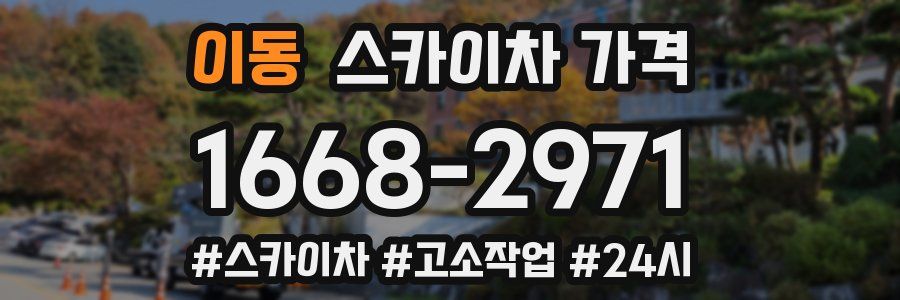 이동 스카이차 가격