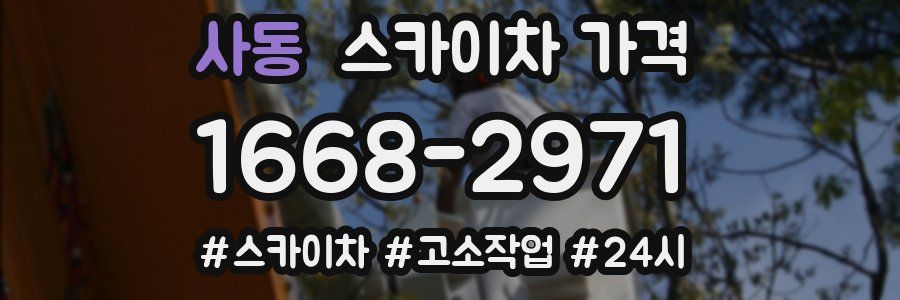 사동 스카이차 가격