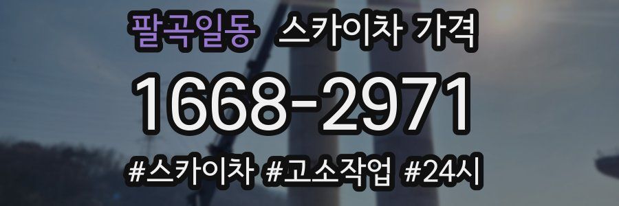 팔곡일동 스카이차 가격