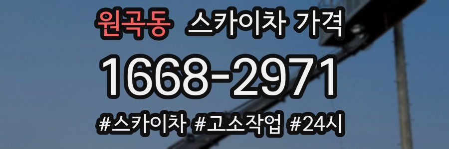 원곡동 스카이차 가격