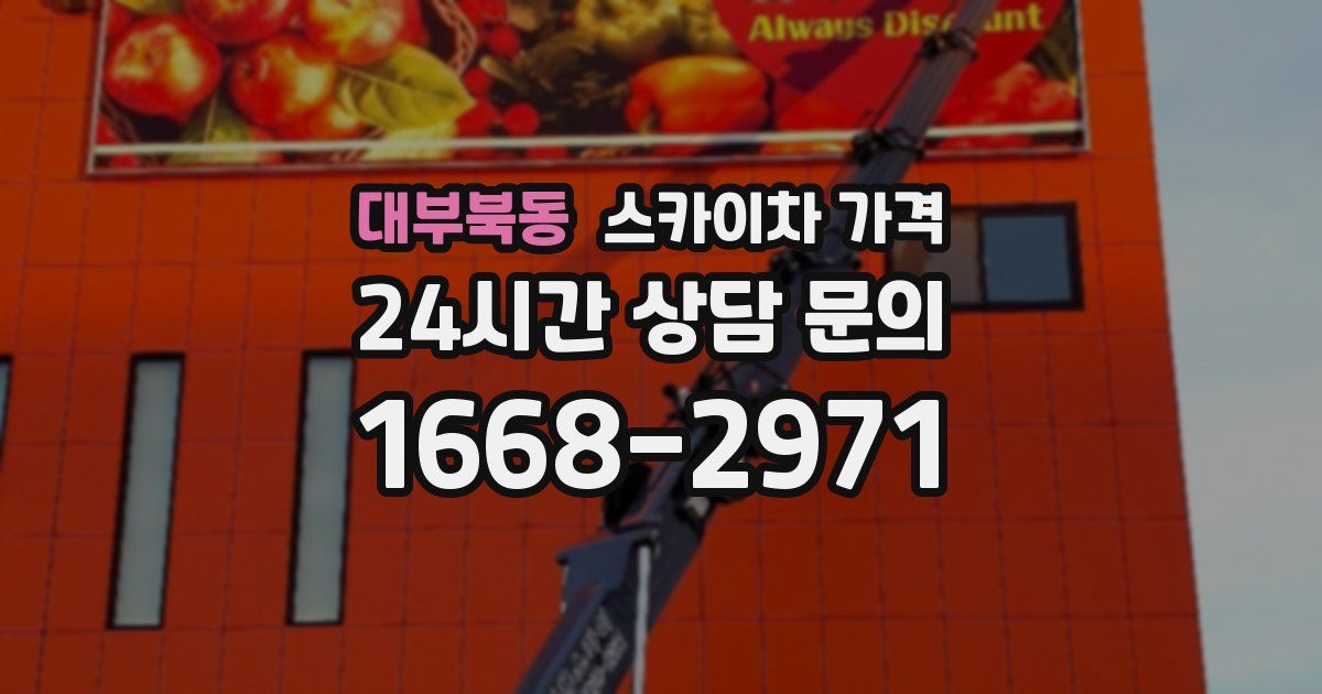 대부북동 스카이차 가격