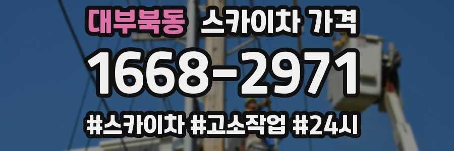 대부북동 스카이차 가격