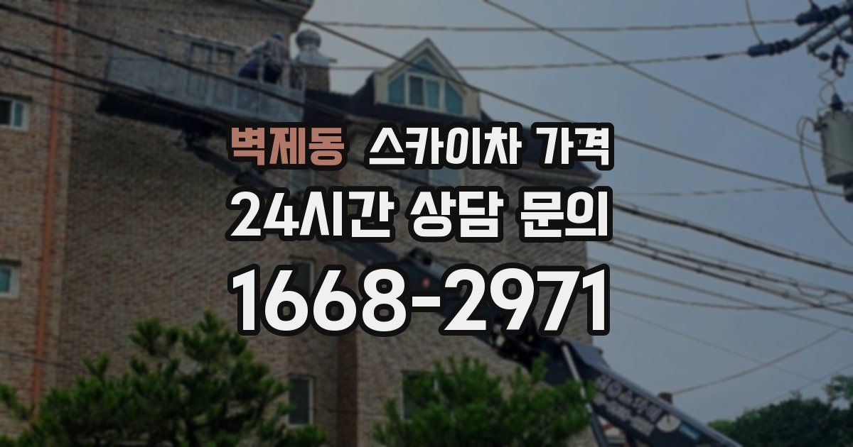 벽제동 스카이차 가격