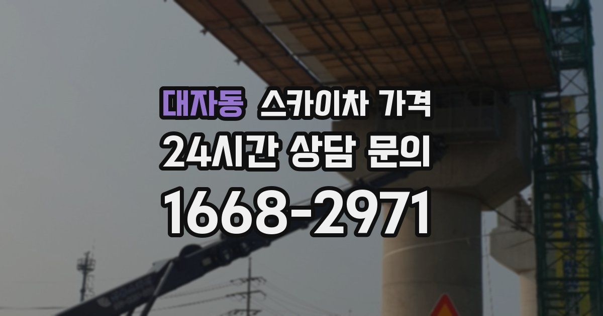 대자동 스카이차 가격