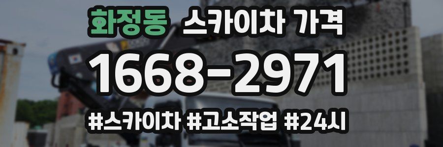 화정동 스카이차 가격