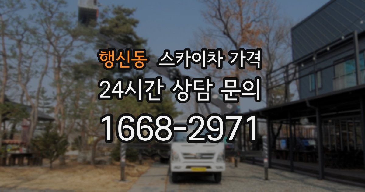 행신동 스카이차 가격