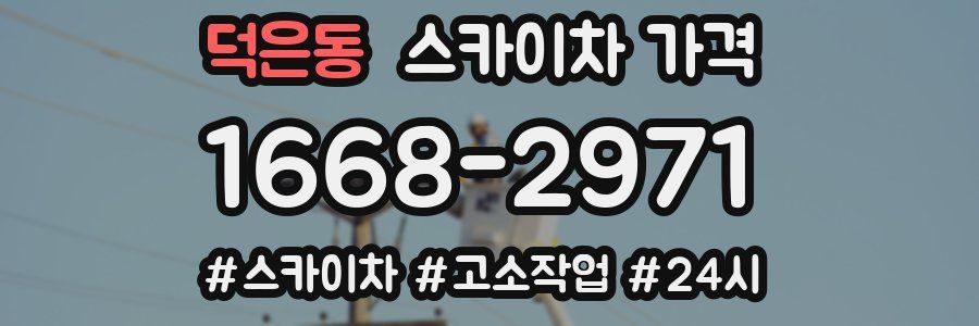 덕은동 스카이차 가격