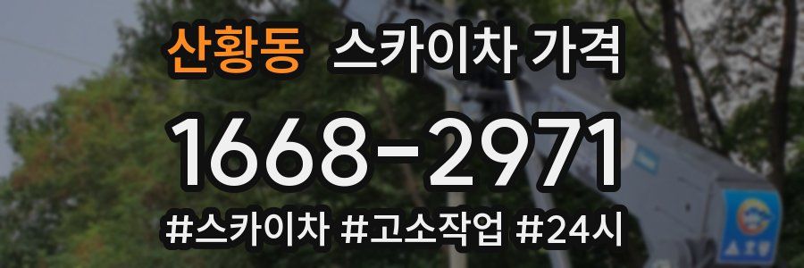 산황동 스카이차 가격