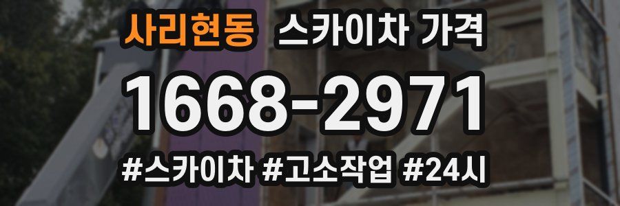 사리현동 스카이차 가격