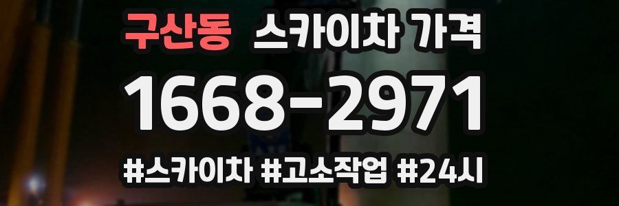 구산동 스카이차 가격