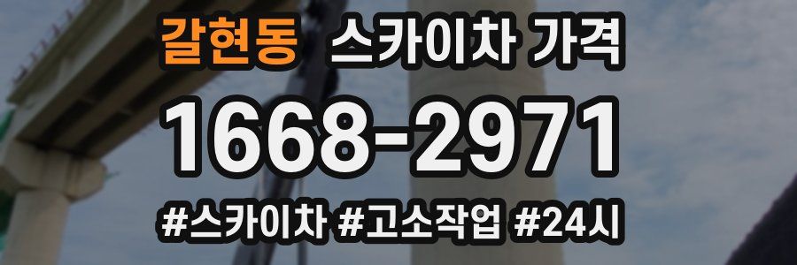 갈현동 스카이차 가격