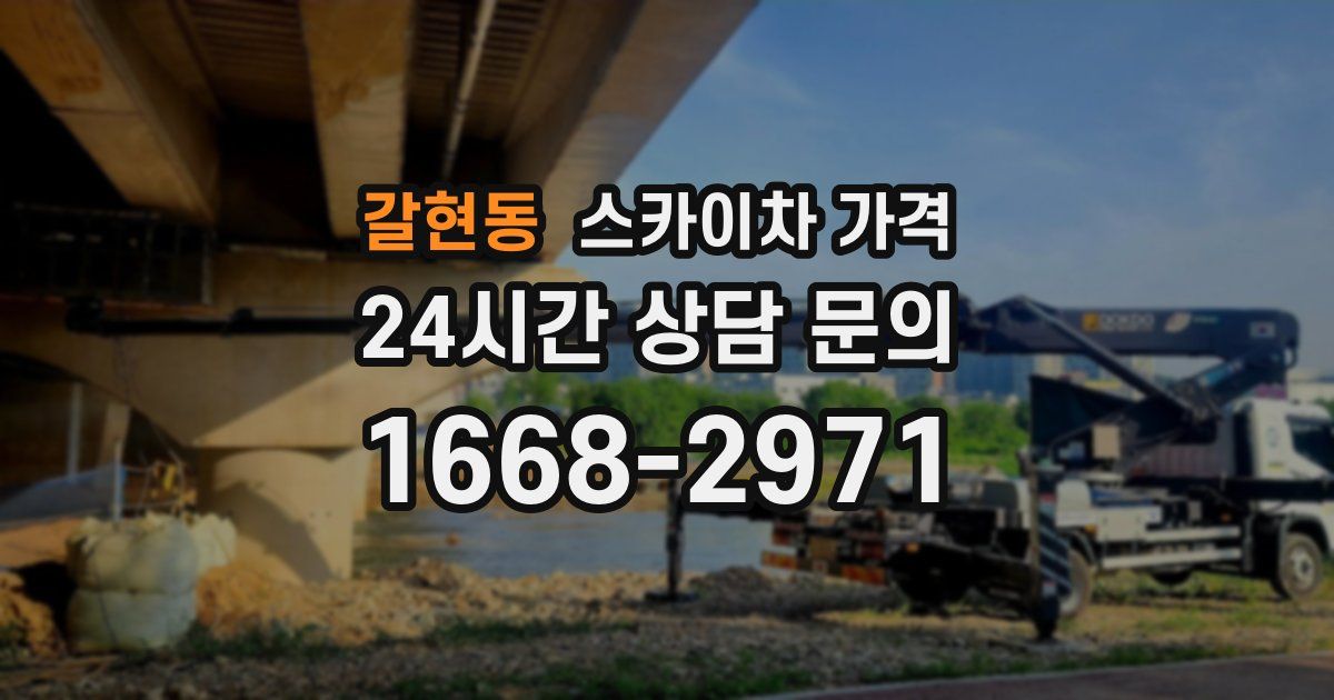 갈현동 스카이차 가격