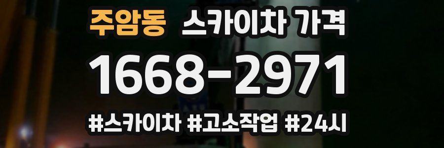 주암동 스카이차 가격