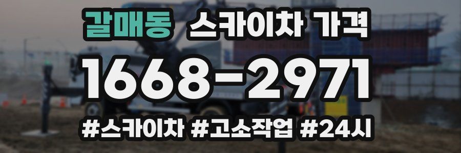 갈매동 스카이차 가격