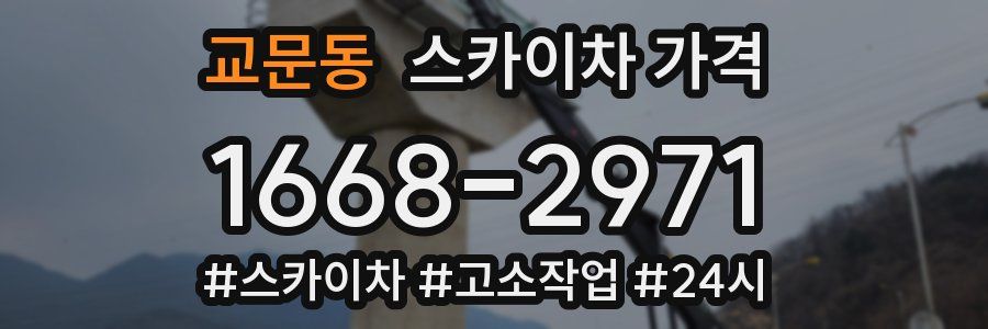 교문동 스카이차 가격