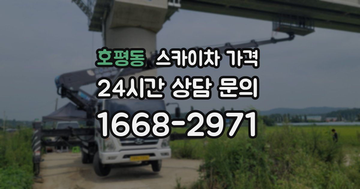 호평동 스카이차 가격