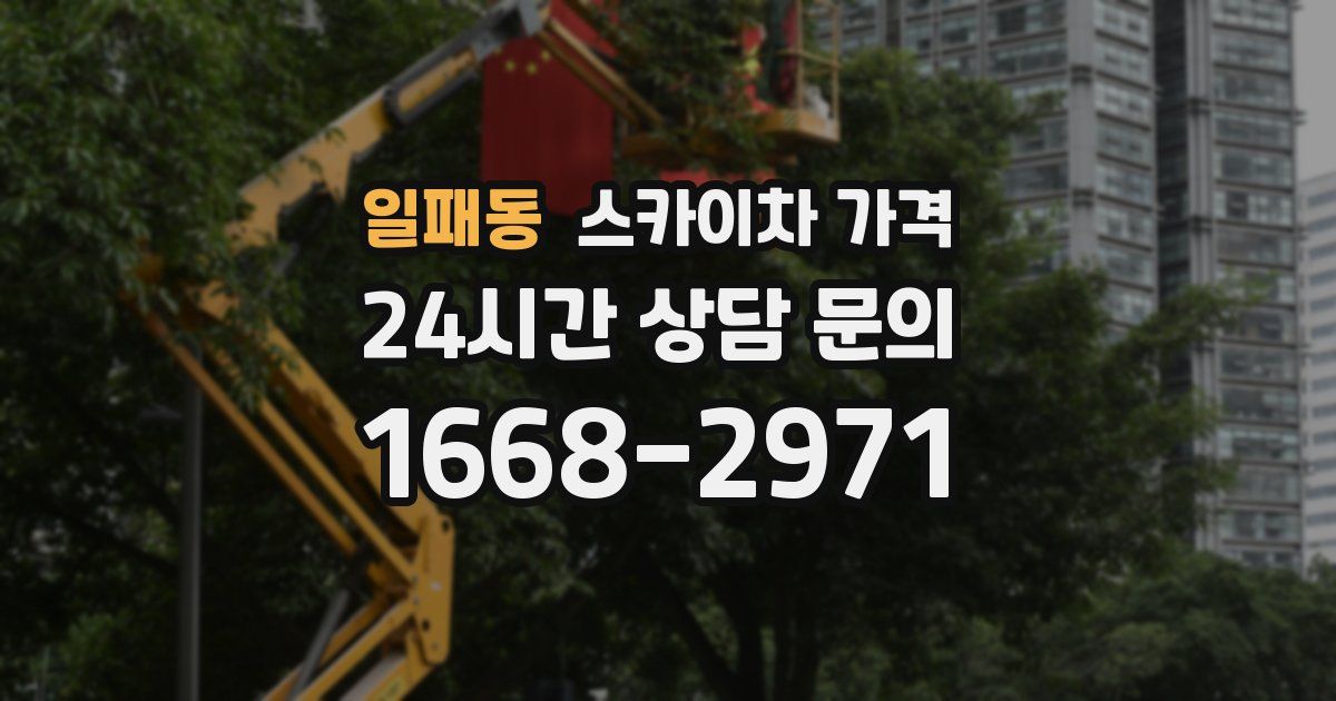 일패동 스카이차 가격