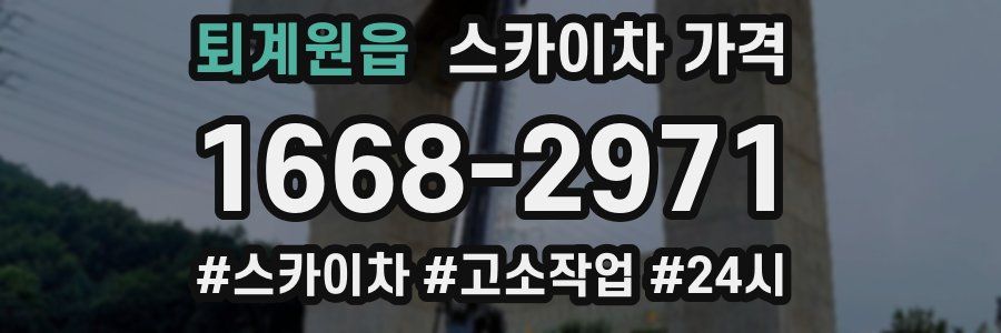 퇴계원읍 스카이차 가격