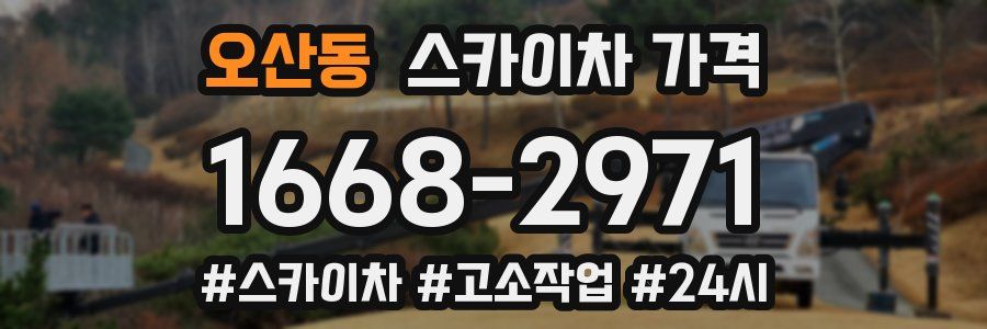 오산동 스카이차 가격