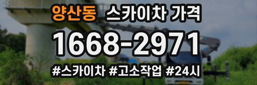 양산동 스카이차 가격