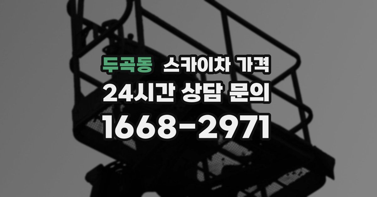 두곡동 스카이차 가격