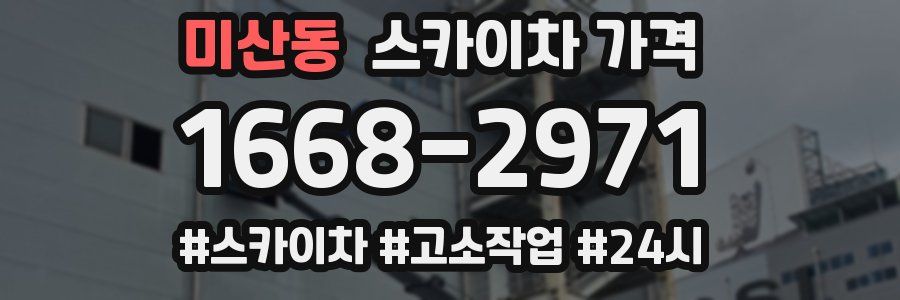 미산동 스카이차 가격