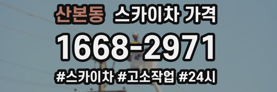 산본동 스카이차 가격