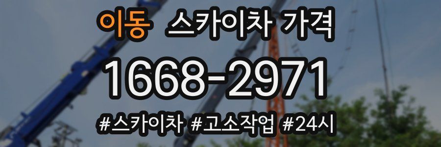 이동 스카이차 가격