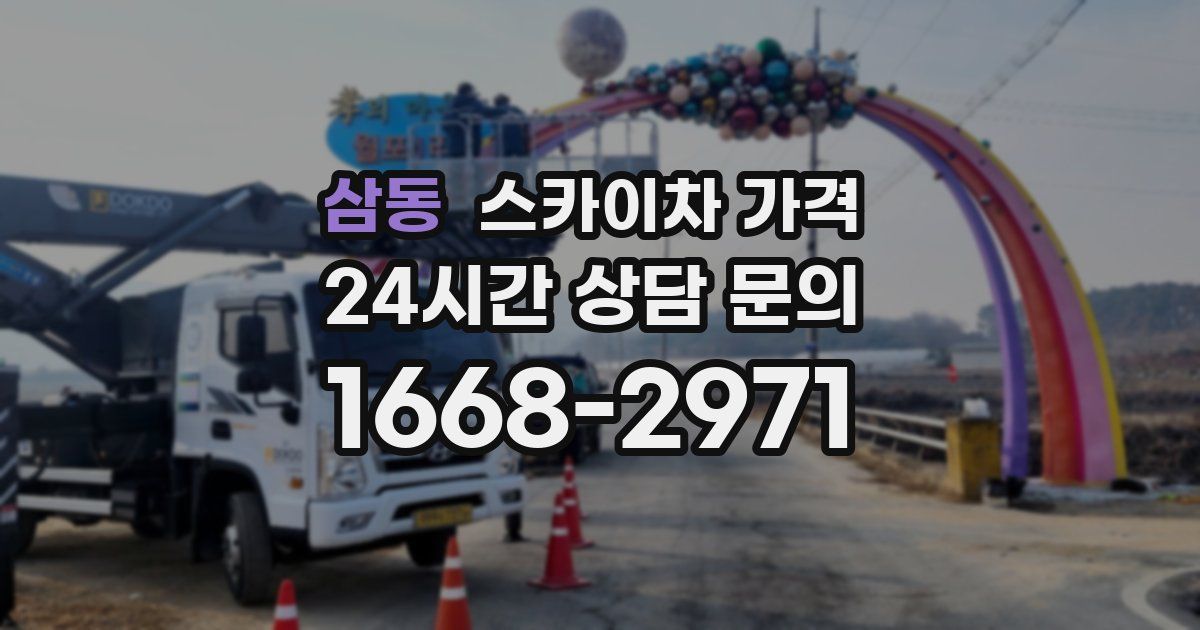 삼동 스카이차 가격