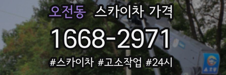 오전동 스카이차 가격