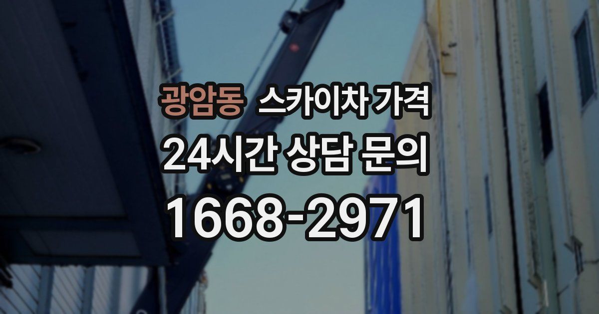 광암동 스카이차 가격