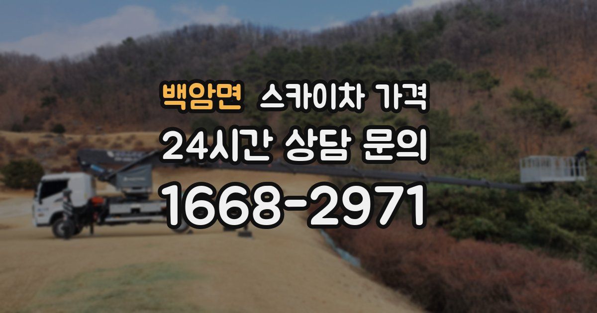 백암면 스카이차 가격