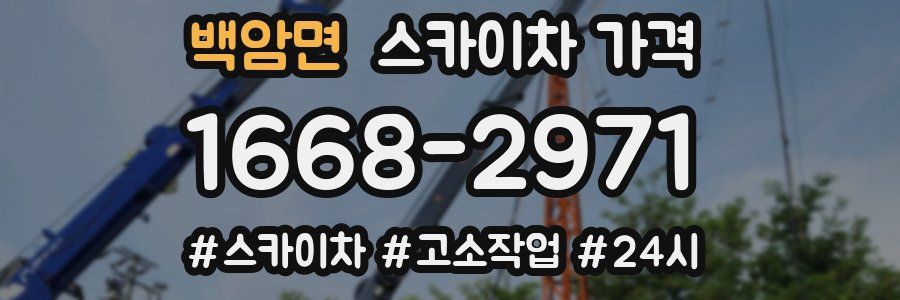 백암면 스카이차 가격