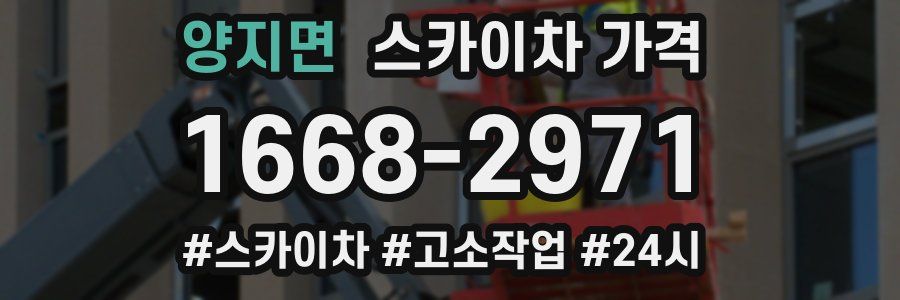 양지면 스카이차 가격